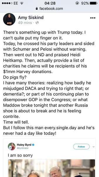 In the dim corner, we have Trump! In the dictator corner, we have Kim! Or is that mixed up?