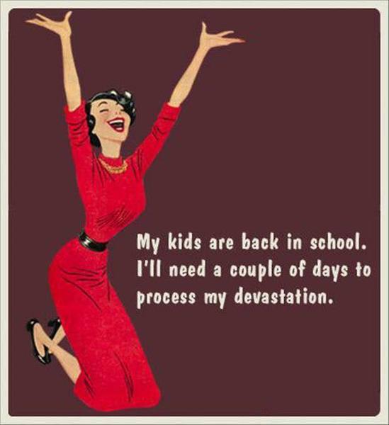 Mothers ott reaction to Child going to school...get a grip