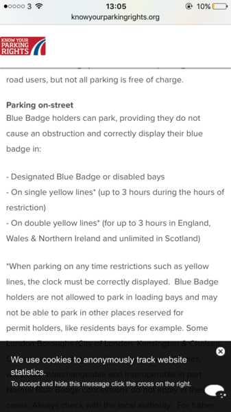 It's a parking one