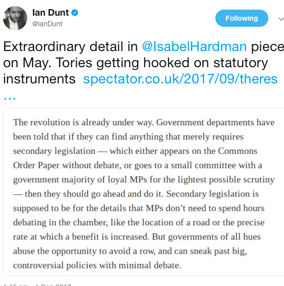 Westminstenders: The wrong homework