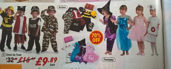 Rather sexist dressing-up costumes