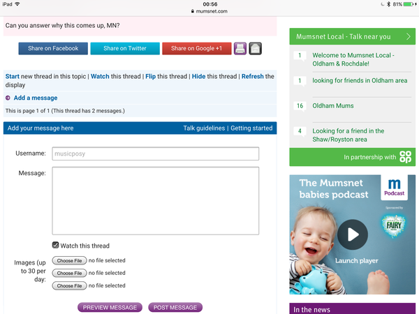 Mumsnet local. I don't live where you tell me I live