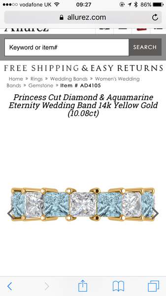 Princess Cut Eternity Ring