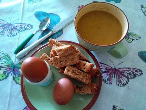To think dippy eggs and toast is the best thing ever?