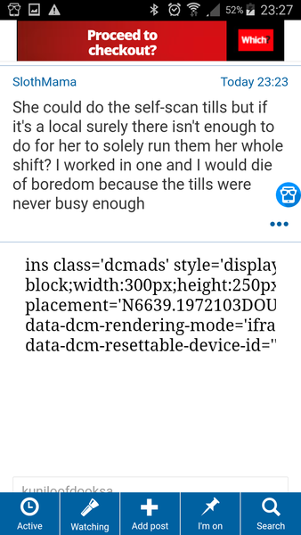 Weird code on screen