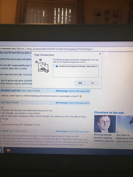 Site keeps crashing in Chrome