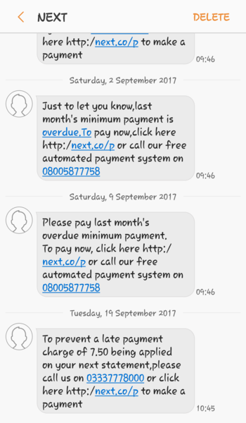 To be worried about these text messages