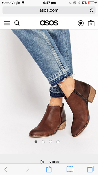 Have you seen a good dark brown ankle boot?