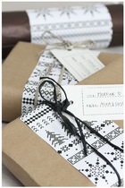 Wrapping paper theme- let's pretend we don't just grab some from the supermarket