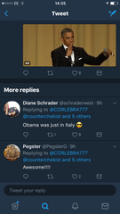 In the dim corner, we have Trump! In the dictator corner, we have Kim! Or is that mixed up?