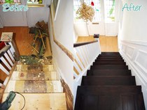 Anyone got coloured wooden stairs?