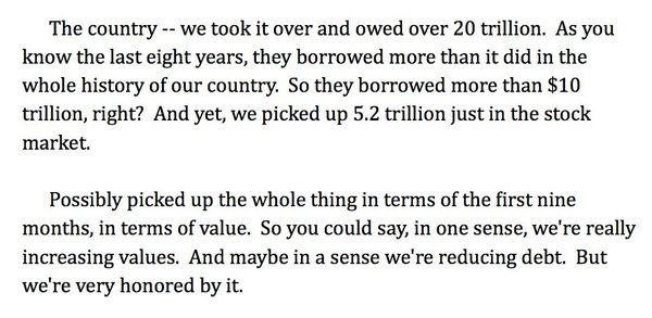 Hello Don, got a new tax cut? Trump continued