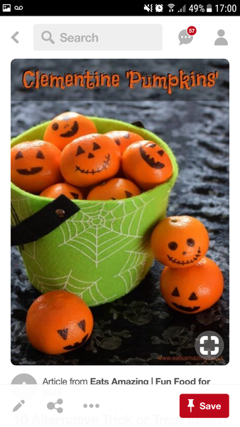To give fruit out on halloween?