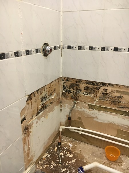 Plastering bathroom walls after refit