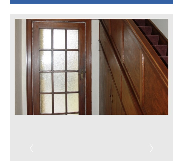 Dark stained door decor