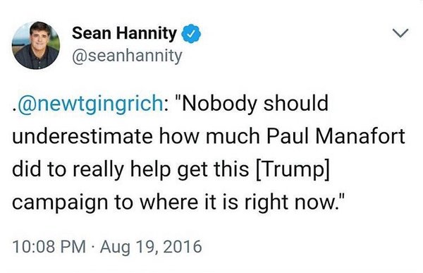 Manafort Destiny? Trump continued