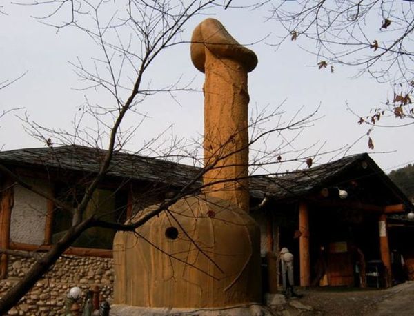 To be annoyed at next door's 'phallic' chimney pot?