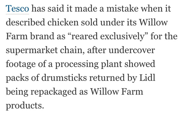 To be shocked at the rising price of food?