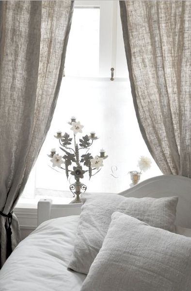 White curtains