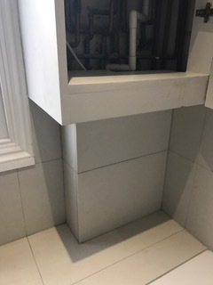 Help - boiler repressurising/ bathroom tiling issue