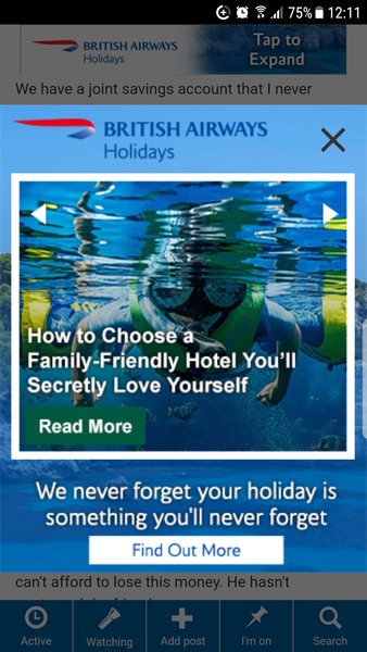 Fucking huge ad popping up that I didn’t press.
