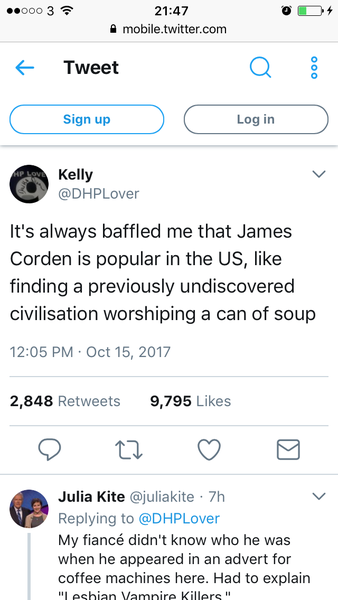 James Corden's 'jokes' about Harry Weinstein...