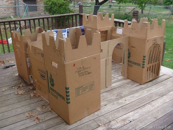 Nerf battle zone with cardboard boxes?!