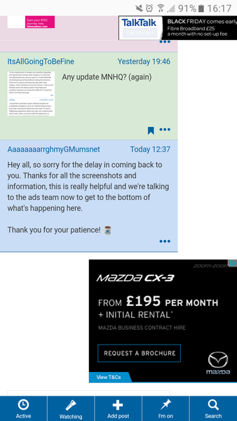 Mobile site not displaying correctly (ads)