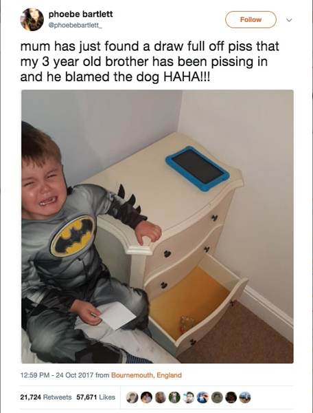 To expect him to sort his own drunk mess out