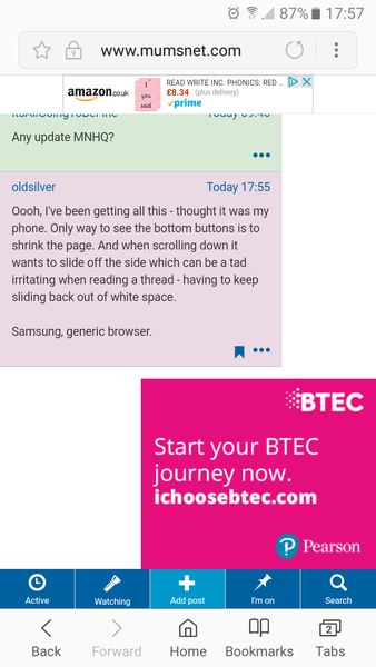 Mobile site not displaying correctly (ads)