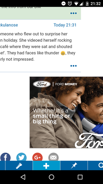 Mobile site not displaying correctly (ads)