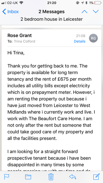 Ive been scammed out £500 by a rental scam