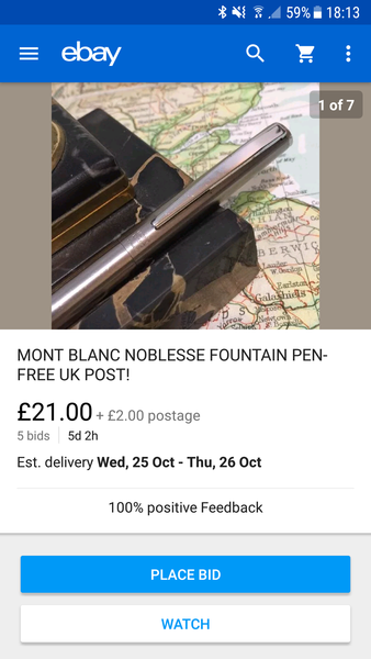 So DH announced he wants a Mont Blanc ballpoint pen for Christmas....