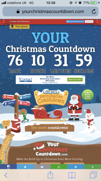We're rocking around the Christmas tree, waiting for Santa to come to town. It's countdown to Christmas thread 4!!