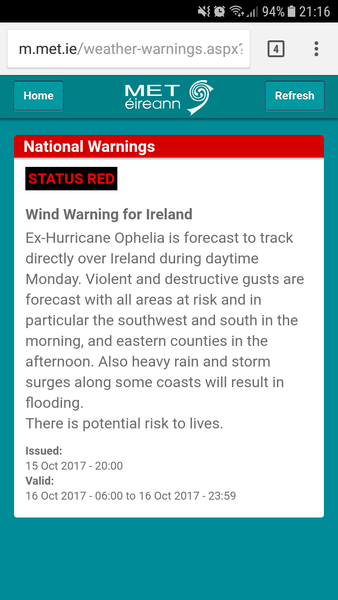 School cancelled tomorrow due to storm