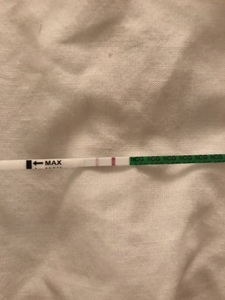 Very faint line 13 days after missed period?