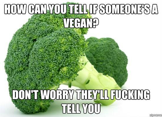 To say that vegans can't really like food?