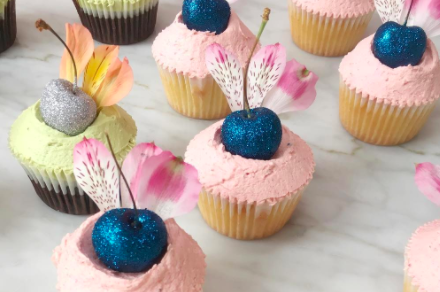 Edible glitter - covered fruit