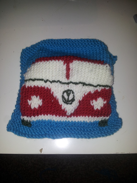 Woolly Hugs. Photos of the finished Blanket for CatThiefKeith's family and a message from her DH now on this original thread. TITLE EDITED BY MNHQ