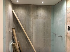 Plastering bathroom walls after refit