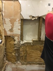 Plastering bathroom walls after refit
