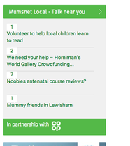 Local mumsnet stuff at the bottom suddenly changed location