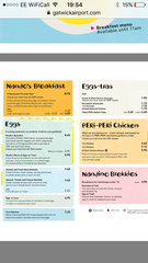 To make Nando's my holiday breakfast