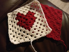 Woolly Hugs. Photos of the finished Blanket for CatThiefKeith's family and a message from her DH now on this original thread. TITLE EDITED BY MNHQ