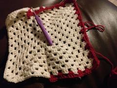 Woolly Hugs. Photos of the finished Blanket for CatThiefKeith's family and a message from her DH now on this original thread. TITLE EDITED BY MNHQ