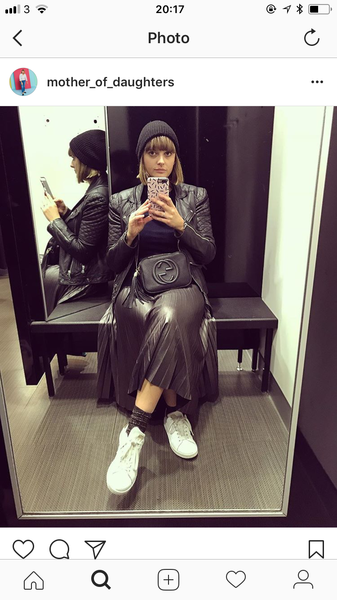 If yoh have a pleated midi skirt what do you wear it with?