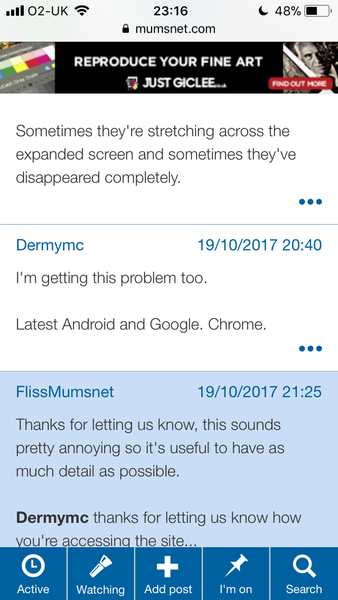Mobile site not displaying correctly (ads)