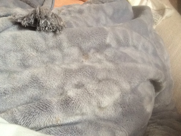 Fluffy knee length dressing gown