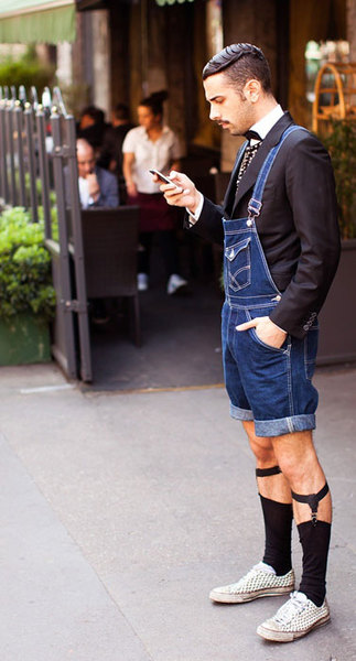 Men in dungarees