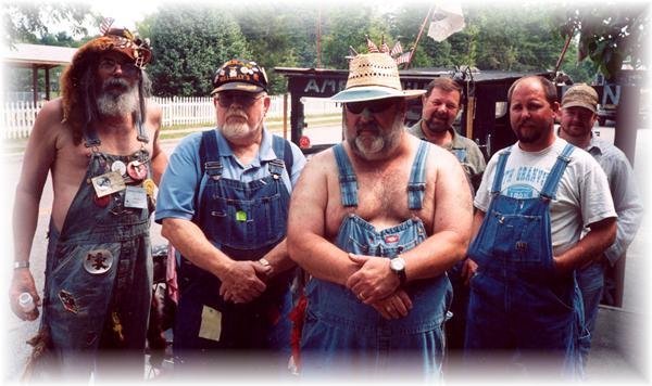 Men in dungarees